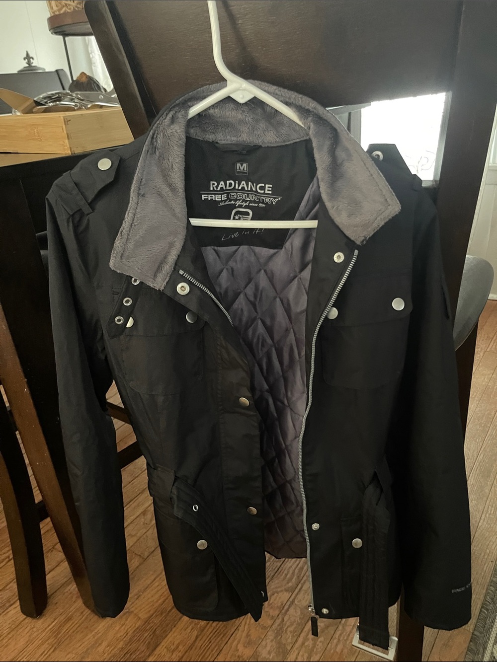 Women's Black Quilted Lined Jacket